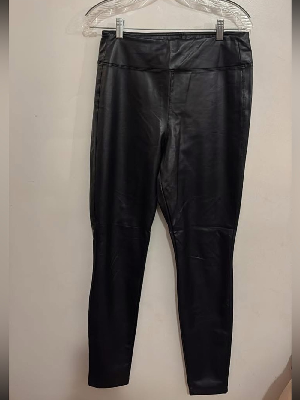 GAP Black Faux Leather Leggings M